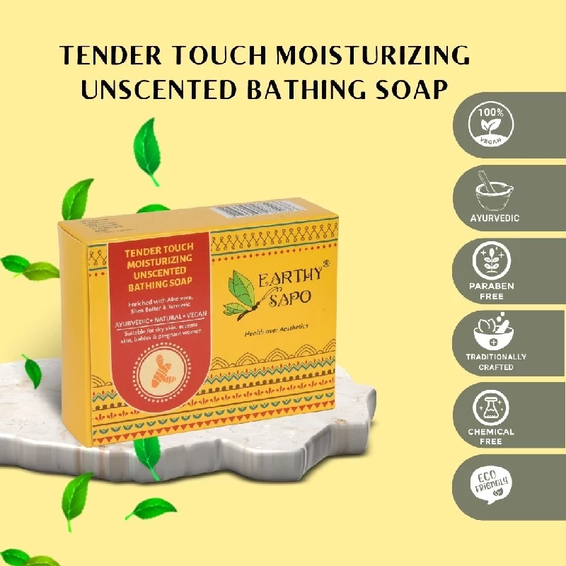 Earthy Sapo Tender Touch Moisturizing Unscented Bathing Soap, 100 g-5.webp